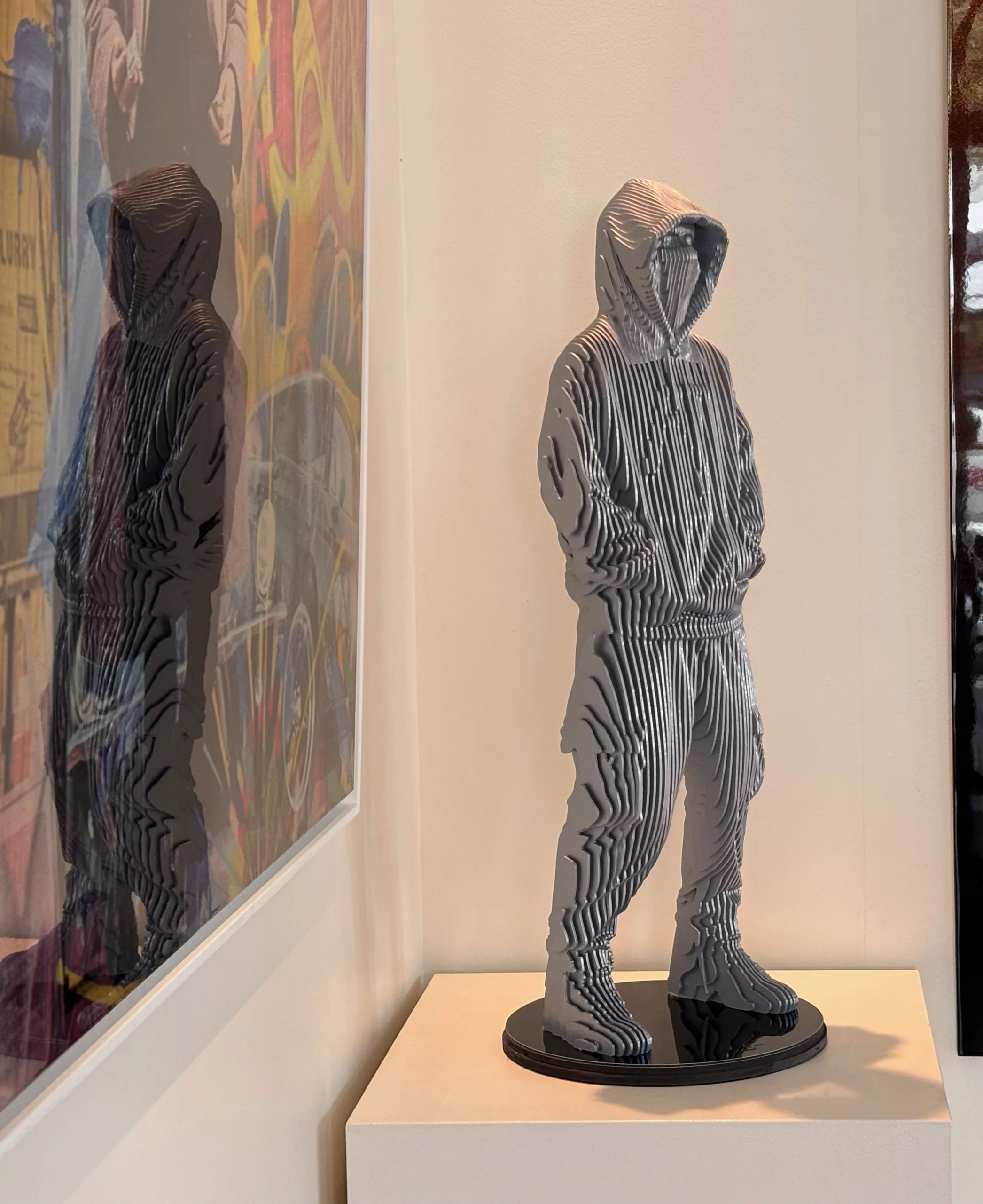 Silent Man sculpture cnc mdf